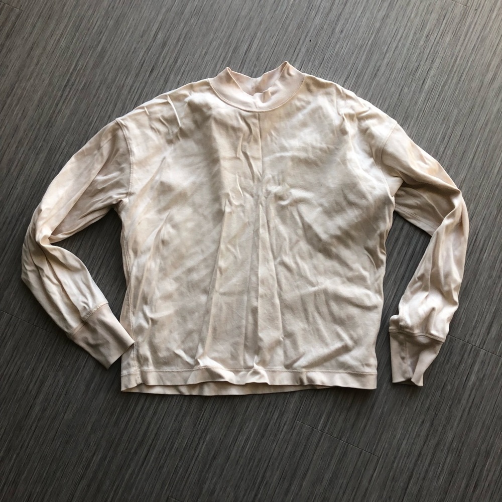 UNIQLO U CREAM MOCK NECK TOP